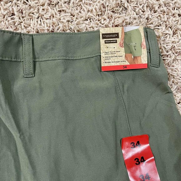 Legendary Outfitters Men’s Cargo Tech Shorts Green, Size 34 (New) - Picture 11 of 12